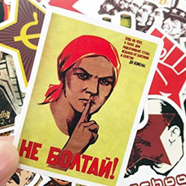 Pegatinas y vinilos de la revolución comunista, de la republica y antifascistas